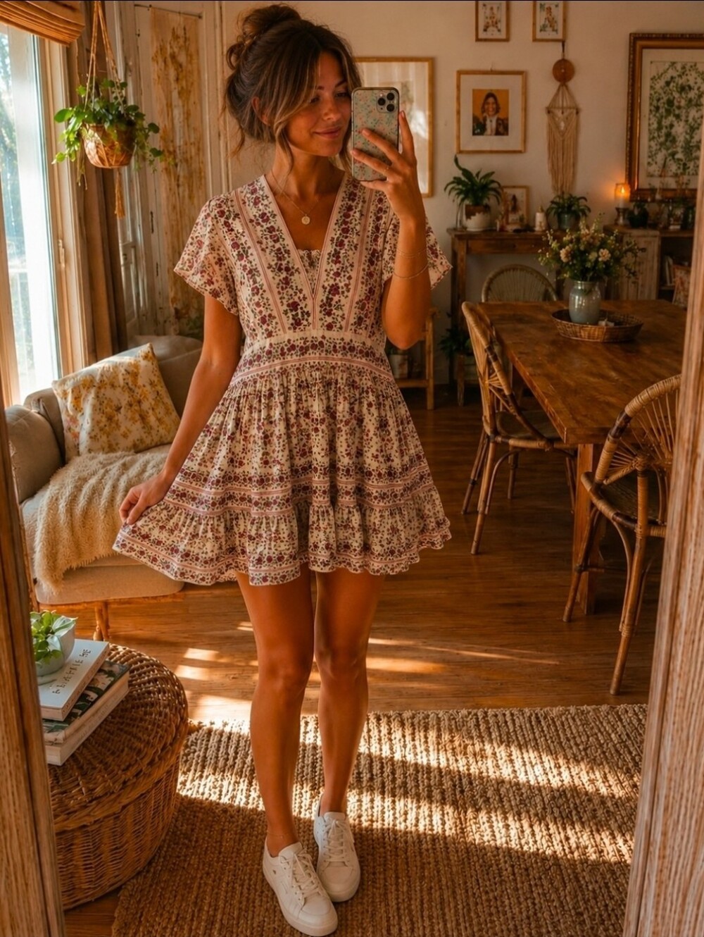 Patrons Of Peace Babydoll Floral Dress